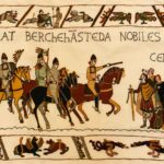 Alderney tapestry - the Anglo-Saxons surrender at Berkhamsted