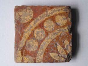 Encaustic tile from Berkhamsted Castle